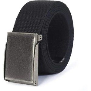 CANVAS Web Belt | Cut to Fit Up to 52" | Flip-Top Matte Silver Nickel Buckle